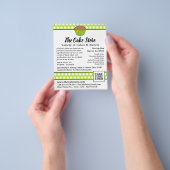 Green Cupcake & Polka Dot, Cake Store Advertising Flyer (Hand)