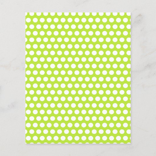 Green Cupcake & Polka Dot, Cake Store Advertising Flyer (Achterkant)