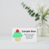 Green Cupcake  Visitekaartje (Staand voorkant)