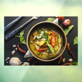 Green Curry Thai Food Spices Herbs Cuisine Curry Raamsticker (Vel 3)