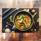 Green Curry Thai Food Spices Herbs Cuisine Curry Raamsticker (Vel 2)