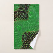 Green curve and clear points on dark background bad handdoek (Handdoek)