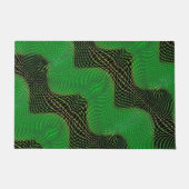 Green curve and clear points on dark background deurmat (Voorkant)