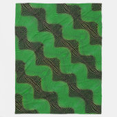 Green curve and clear points on dark background fleece deken (Voorkant)