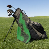 Green curve and clear points on dark background golfhanddoek (Groen)