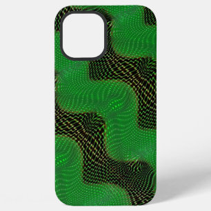 Green curve and clear points on dark background iPhone 12 pro max hoesje