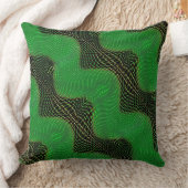 Green curve and clear points on dark background kussen (Deken)