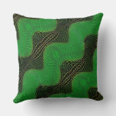 Green curve and clear points on dark background kussen (Achterkant)
