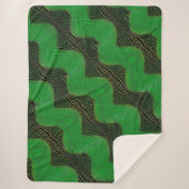 Green curve and clear points on dark background sherpa deken (Voorkant)