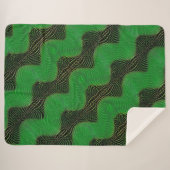 Green curve and clear points on dark background sherpa deken (Voorkant (horizontaal))