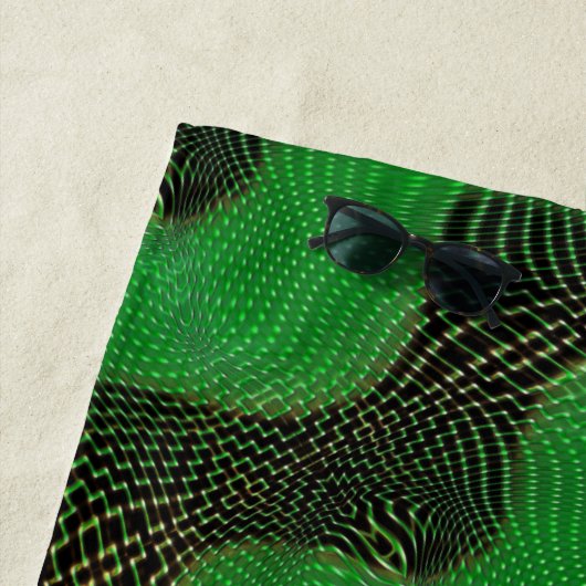 Green curve and clear points on dark background strandlaken (In situ)