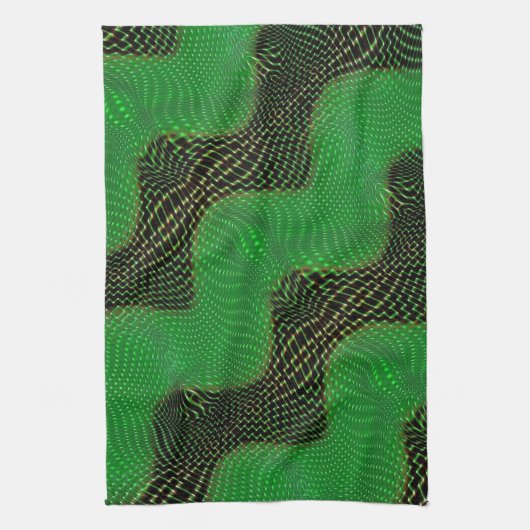 Green curve and clear points on dark background theedoek (Verticaal)