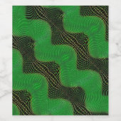 Green curve and clear points on dark background wijn etiket (Enkel label)