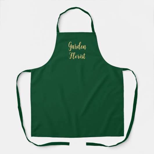 Green Custom Business Apron | Bewerkbaar Schort (Voorkant)