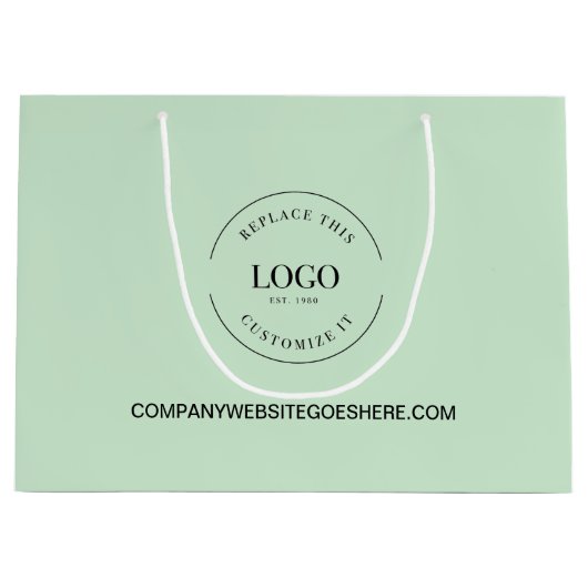 Green Custom Business Company website Uw Logo Groot Cadeauzakje (Voorkant)