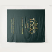 Green Custom Business Logo Trade Show Backdrop Wandkleed (Voorkant (horizontaal))