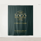 Green Custom Business Logo Trade Show Backdrop Wandkleed (Voorkant)