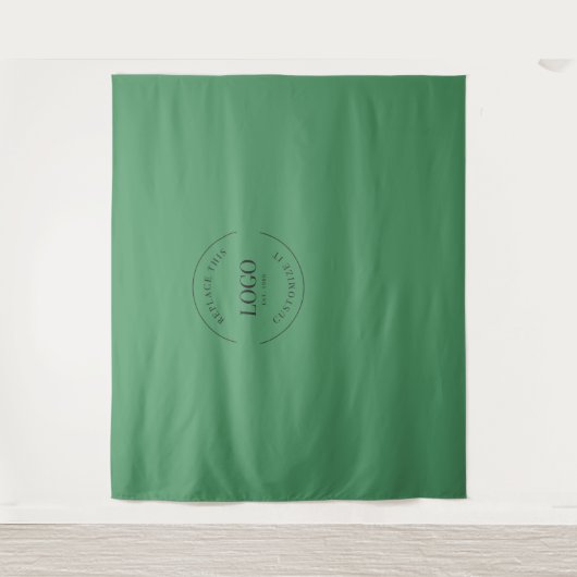 green Custom Logo backdrop Company branding Wandkleed (Voorkant)