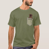 Green Custom Pet van het Engelse Mastiff Army T-shirt (Voorkant)
