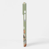 Green Cute Cat Phone Case Kawaii Kitten Aesthetic iPhone Hoesje (Linkerkant)