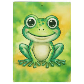 Green cute frog klembord (Achterkant)