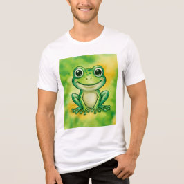 Green cute frog Tri-Blend shirt