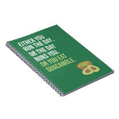 Green Cute Funny Guacamole Gifts Avocado Fruit Notitieboek (Rechterzijde)