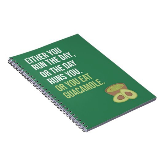 Green Cute Funny Guacamole Gifts Avocado Fruit Notitieboek (Rechterzijde)