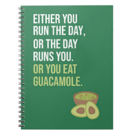 Green Cute Funny Guacamole Gifts Avocado Fruit Notitieboek