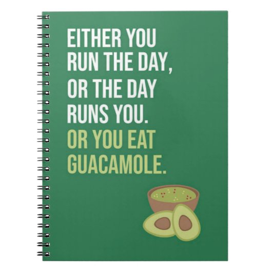 Green Cute Funny Guacamole Gifts Avocado Fruit Notitieboek (Voorkant)