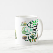 Green cute rainbow party patrick's day koffiemok (Voorkant rechts)