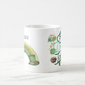 Green cute rainbow party patrick's day koffiemok (Center)