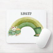 Green cute rainbow party patrick's day muismat (Met muis)