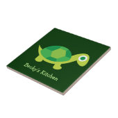 Green Cute Turtle | Trivet-Tegel Tegeltje (Zijkant)