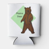 Green Cute Woodland Animal Mama Bear Blikjeskoeler (Voorkant)