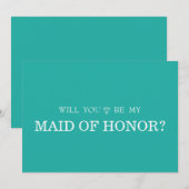 Green Cute wordt mijn bruidsmeisje Kaart