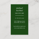 Green Cutlery | Restaurants voor cateringproducten Visitekaartje (Achterkant)