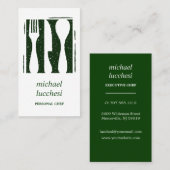 Green Cutlery | Restaurants voor cateringproducten Visitekaartje (Voorkant / Achterkant)