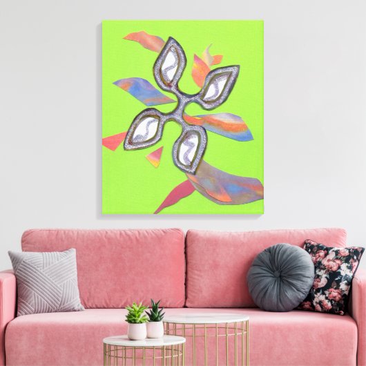 "Green Cutting Edge" Fine Art Canvas Print (Insitu (Woonkamer))