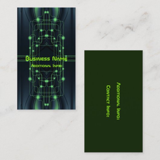 Green Cyber Circuits Visitekaartje 2 (Voorkant / Achterkant)