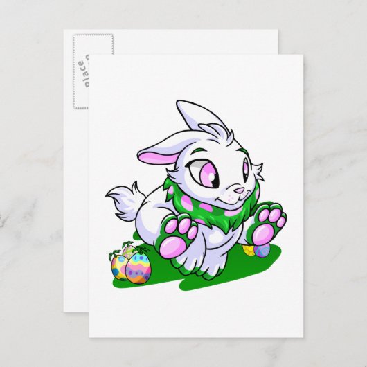 Green Cybunny racing door neggs Briefkaart (Voorkant / Achterkant)