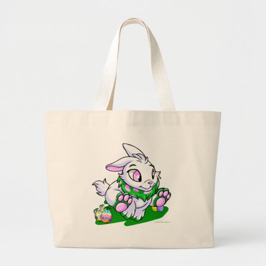 Green Cybunny racing door neggs Grote Tote Bag (Voorkant)