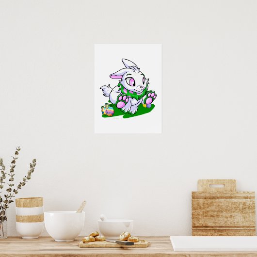Green Cybunny racing door neggs Poster (Keuken)