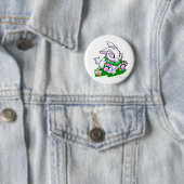 Green Cybunny racing door neggs Ronde Button 5,7 Cm (In situ)