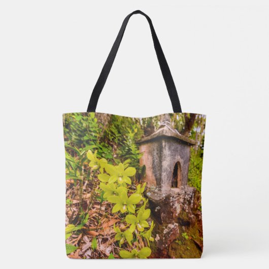 Green Cymbidium Orchids, Kauai, Hawaiian Beach Bag Tote Bag (Achterkant)