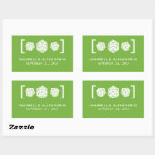 Green D20 Dice Gamer Wedding Stickers (Vel)