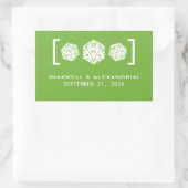 Green D20 Dice Gamer Wedding Stickers (Tas)