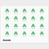 Green D20 Dice Wedding Stickers (Vel)