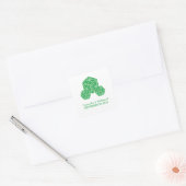 Green D20 Dice Wedding Stickers (Envelop)