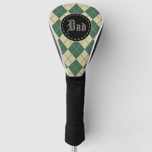 Green Dad Vaderdag Golf Club Hoesje Gift Golfheadcover (Voorkant)